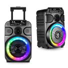 Caixa de Som Portátil 300W RMS Bluetooth, USB, P2, P10, Micro SD, Rádio, TWS, Bass Reflex, Bivolt Frahm - 32263