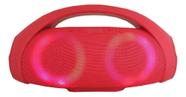 Caixa De Som Portátil Amplificador Bluetooth Booms Com Alça vermelho