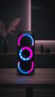 Caixa de Som Portátil Bluetooth 50W Com Luzes LED RGB Caixa de Som Portátil Bluetooth 50W Com Luzes LED RGB