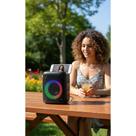 Caixa de Som Portátil Bluetooth Karaokê c/ LED e FM