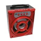 Caixa de Som Portátil Bluetooth Mp3 USB Radio Fm Auxiliar 8W Aero Vermelha