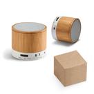 Caixa de Som Portátil em ABS e Bambu - Linha Ecológica com Bluetooth 5.0 Caixa de Som Portátil em ABS e Bambu - Linha Ecológica com Bluetooth 5.0