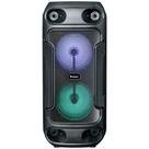 Caixa de Som Portátil Slim Black Bluetooth Com Led Recarregável 80W