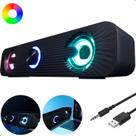 Caixa De Som Soundbar Subwoofer Speaker Bass Led Cabo Aux P2 e Usb