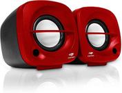 Caixa de som speaker 2.0 3w sp-303 vermelha c3tech
