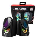 Caixa de som speaker pc gamer luz led rgb p2 - lehmox