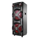 Caixa de som Torre Amplificada Polyvox XT-2000T Bluetooth LED's e Gabinete de Madeira 2000W RMS