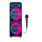 Caixa de Som Torre Double Pulse SP508 12'' LED Bluetooth 2300W - 1 Mic