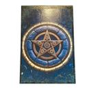 Caixa de Tarô e Espelhos - Pentagrama Azul - Artesanal