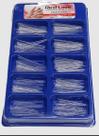 Caixa de tips stilleto extra longa transparente 100 uni real love
