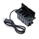 Caixa De Tomada 4 Blocos 3 Tomadas 10A 2 USB 9.0A Preto