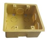 Caixa De Tomada E Interruptor Para Embutir Parede 4X4 Amarelo - 10 Unid.