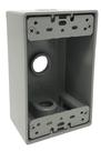 Caixa de tomada elétrica à prova de intempéries Sealproof, 1 módulo, 3 furos de 1/2 polegada Caixa de tomada elétrica à prova de intempéries Sealproof, 1 módulo, 3 furos de 1/2 polegada