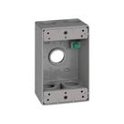 Caixa de tomada elétrica de metal Sigma 14253-5 cinza à prova de intempéries