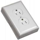 Caixa de tomada elétrica Duplex Switch Wiremold Ivory, pacote com 1