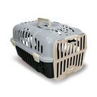 Caixa de Transporte Furacão Pet Joy Cinza para Cães e Gatos