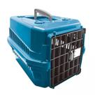 Caixa de Transporte N2 Alça e Porta Resistente Pet Azul