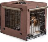 Caixa de Transporte para Cães DONORO com Duas Portas de Metal 61x46x51 cm Marrom Caixa de Transporte para Cães DONORO com Duas Portas de Metal 61x46x51 cm Marrom