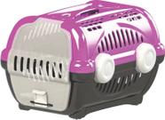 Caixa De Transporte Para Cães e Gatos Viagem Luxo Pequena - Rosa