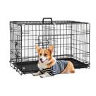Caixa de Transporte para Cães FDW 76 cm Dobrável de Metal com Bandeja Plástica Caixa de Transporte para Cães FDW 76 cm Dobrável de Metal com Bandeja Plástica