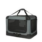 Caixa de viagem dobrável portátil Kennel Amazon Basics Grey S