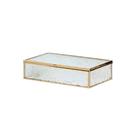 Caixa de Vidro e Metal Dourado 25cm - Mart