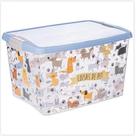 Caixa Decorada Com Tampa e Trava Pet 18,7 L Plasútil Caixa Decorada Com Tampa e Trava Pet 18,7 L Plasútil