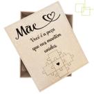 Caixa Decorada MDF 23X19X8 Presente Dia das Mães Lembrança Especial Embalagem Para 2 Canecas