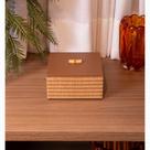 Caixa Decorativa 16cm x 16cm x 8,5cm Marrom MDF