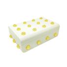 Caixa Decorativa Branco Bolas Dourado Menor em Madeira Luxo