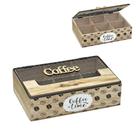 Caixa Decorativa Coffee em MDF C/ 6 Divisórias Caixa Decorativa Coffee em MDF C/ 6 Divisórias