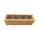 Caixa Decorativa De Bambu 4 Nichos - Oikos Natural Caixa Decorativa De Bambu 4 Nichos - Oikos Natural