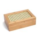 Caixa Decorativa de Palha Indiana e Bambu 6 Nichos - Oikos Caixa Decorativa de Palha Indiana e Bambu 6 Nichos - Oikos