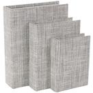 Caixa decorativa Deco 79 Faux Storage, conjunto de 3 livros brancos Caixa decorativa Deco 79 Faux Storage, conjunto de 3 livros brancos