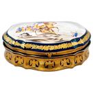 Caixa Decorativa Francesa Pintura Romana Filetado Ouro Luxo