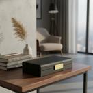 Caixa Decorativa Objeto Luxo Organizadora Tampa Couro Gg