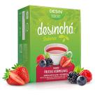 Caixa Desinchá Sabores Frutas Vermelhas 10 Sachês 1,5g Suplemento Alimentar Natural Framboesa
