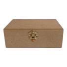 Caixa Dobradiça e fecho 15x10x5 cm Madeira Mdf