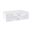Caixa Dobrável de Papel e Fita de Cetim para Presente e Presskit Caixa Dobrável de Papel e Fita de Cetim para Presente e Presskit