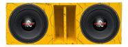 Caixa duto régua 2 alto falantes hard power 12 hp 750 woofer cores