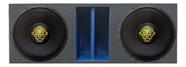 Caixa duto régua colorido 2x12 woofer kaos 650w 4 ohms + módulos taramps