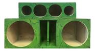 Caixa duto régua cores 2x12 vazia 2 alto falante + corneteira