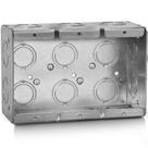 Caixa elétrica de alvenaria Airmont de 3 módulos em aço 6 x 9 x 14 cm Caixa elétrica de alvenaria Airmont de 3 módulos em aço 6 x 9 x 14 cm