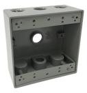 Caixa elétrica externa à prova de intempéries Sealproof de 2 módulos com 3 aberturas Caixa elétrica externa à prova de intempéries Sealproof de 2 módulos com 3 aberturas