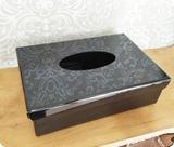 Caixa em Acrílico Preto para Lenços - 20x13x6cm - Elegância e Organização