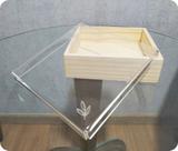 Caixa em Madeira Pinus e Acrílico para Álbum 20x20cm - Interno 22x22x6cm