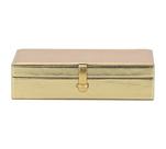 Caixa em mdf com revestimento em pu dourado Caixa em mdf com revestimento em pu dourado