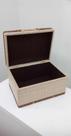 Caixa Em Mdf Fivela Dourada Tecido Bege Degrade 20 Cm