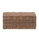 Caixa em polirresina estilo rattan bege mart Caixa em polirresina estilo rattan bege mart