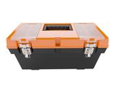 Caixa ferramenta plastica com fecho metal 9,5pol cargo metasul laranja/preta Caixa ferramenta plastica com fecho metal 9,5pol cargo metasul laranja/preta